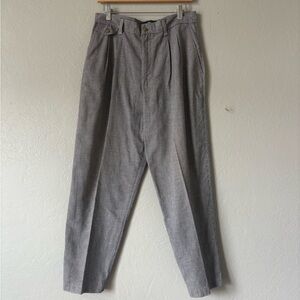Vintage Checkered Cotton Black and White Trouser Pants 14P modern 12P